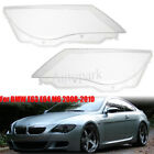 LH+RH Headlight Lens Cover Lampshade Clear For 2008 2009 2010 BMW E63 E64 M6