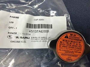 Tapa de presión de radiador Subaru genuina FABRICANTE DE EQUIPOS ORIGINALES Forester Impreza Outback Legacy Baja - Imagen 1 de 1