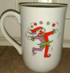 Vintage Made In Japan Jester Seal Circus Porzellan Tasse Selten Becher 8 Unzen - Bild 1 von 4