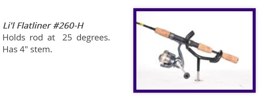 Driftmaster 260h 3/8" 25 Degree Flatliner Rod Holder 6330