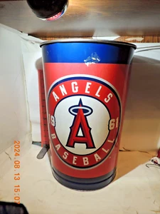 LA Angels  Baseball 15" Metal Wastebasket Trash Can MLB Licensed - Picture 1 of 3