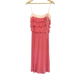 Vestido Theory September Fairy para mujer talla 10 rosa mezcla de seda bohemio sostenible - Imagen 1 de 10