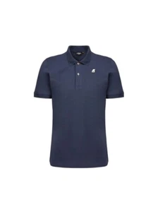 Polo K-way modello VINNIE colore Blue Depth con logo sul petto - Imagen 1 de 4