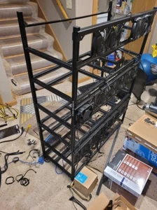 Set of 3 Kingwin 8 GPU Miner Rig Case Frame – Premium Aluminum Mining (24 gpus) - Afbeelding 1 van 5