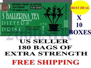 10 box 180 bag Ballerina Diet Detox weight Loss Green Tea Supplement US SELLER - Picture 1 of 1