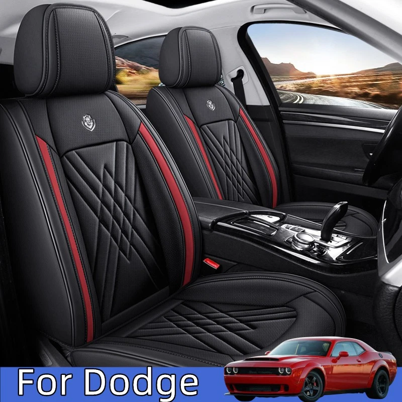 Juego completo de funda de coche de 5 asientos de cuero napa para Dodge Charger Durango calibre Avenger Foto 1 de 4