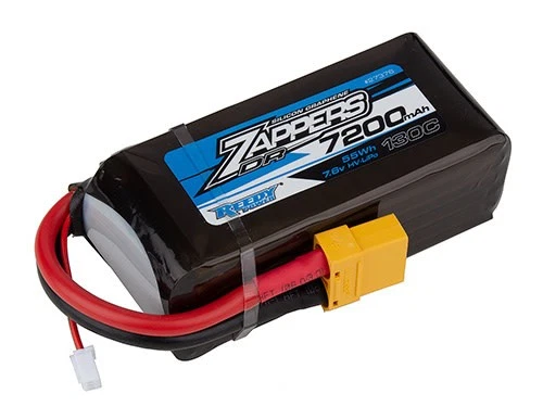 ASC27376  Zappers DR 7200mAh 130C 7.6V Shorty (soft) w/XT90 - Image 1 of 1
