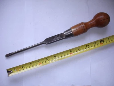 Vintage W.MARPLES & SONS Wooden Handle Screwdriver, Skid Proof.  (08 - Image 1 of 4