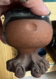 Vtg Belly Button and Feet Mug Signed Horseleg Creek Pottery - Picture 1 of 4