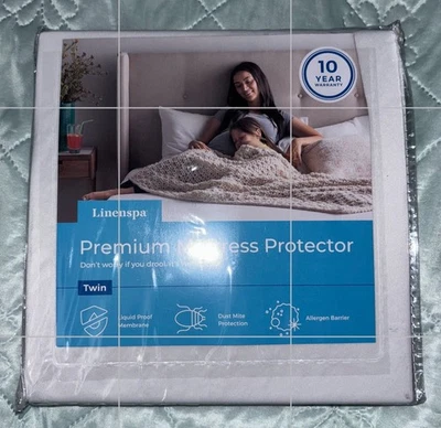 Linenspa  Mattress Topper Cover Twin – Cover Only – Machine Washable - Image 1 of 2