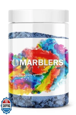 MARBLERS Blue Mica Powder [Shine Blue] 4oz (113g) | Cosmetic Grade | Epoxy Re - Image 1 of 4