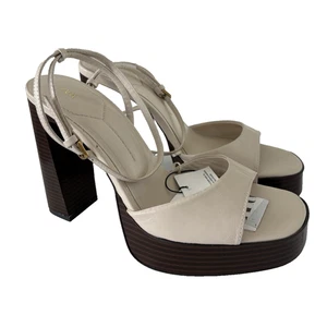 Sandalias de plataforma gruesas de cuero para mujer ZARA NUEVAS CON ETIQUETAS EE. UU. 10 - Imagen 1 de 9