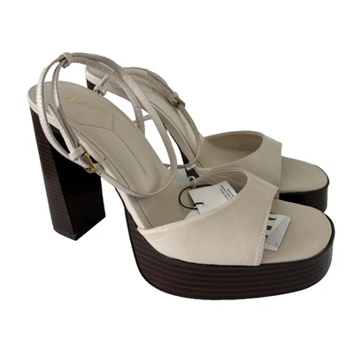 Sandalias de plataforma gruesas de cuero para mujer ZARA NUEVAS CON ETIQUETAS EE. UU. 10 Foto 1 de 4
