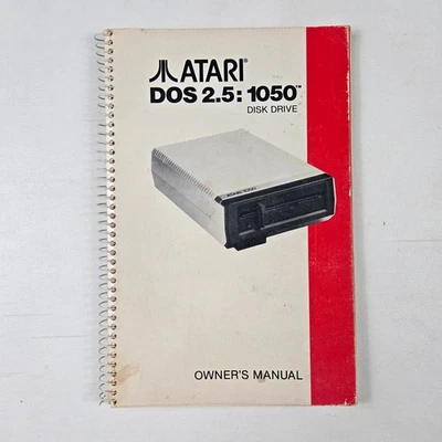 Atari DOS 2.5 1050 Disk Drive Owners Manual 1985 for Atari 800 Original Vintage - Image 1 of 4