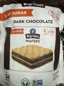 Rip Van Dark Chocolate Wafers 24 Pack – Vegan, Non-GMO – Individually Wrapped - Picture 1 of 2