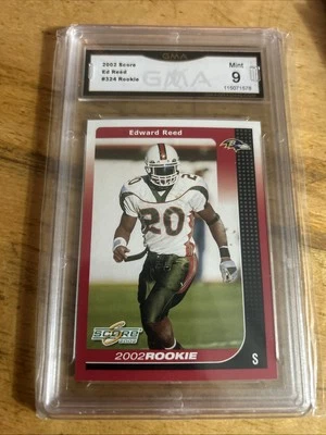 2002 Score - 2002 Rookie Ed Reed #324 (RC) GMA 9 - Image 1 of 2
