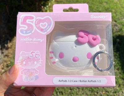 Hello Kitty 50th Anniversary 3D AirPods Case Compatible w 1st & 2nd Generation - Image 1 of 4