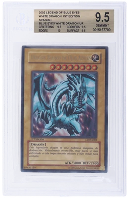 2002 Yu-Gi-Oh Legend of Blue Eyes White Dragon Spanish Blue-Eyes BGS 9.5 - Image 1 of 2