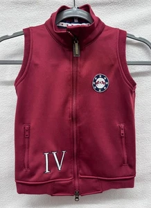 Stars & Stripes Youth Small Red Sleeveless Vest Embroidered Horse Logo IV Patch - Picture 1 of 10