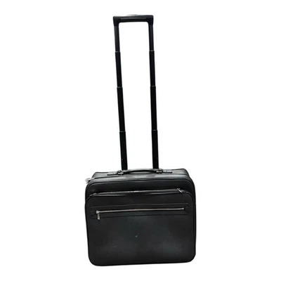 Louis Vuitton Pilot Case M23205 Taiga Leather Suitcase Luggage Black Silver - Image 1 of 4