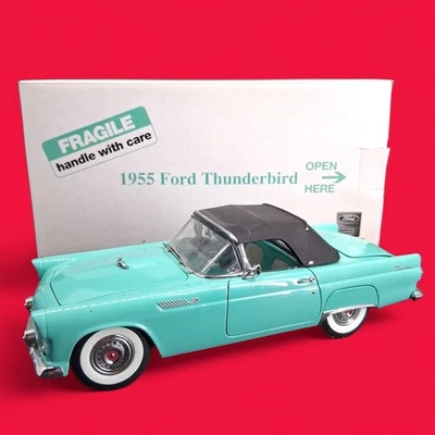 Danbury Mint 1:24 1955 Ford Thunderbird Golden Rod Teal Blue Aqua Diecast - Image 1 of 4