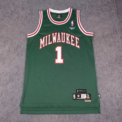 Vintage Milwaukee Bucks Jersey Mens Medium NBA Basketball Oscar Robertson Reebok - Image 1 of 4