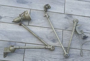 2 ANCIENNES LAMPES D'ATELIER LUMINA 2 BRAS TÉLESCOPIQUE POUR PIÈCES.. - Imagen 1 de 13