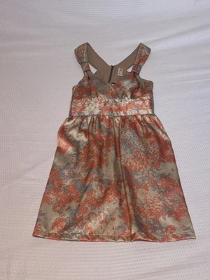 T.L.H. Vestido para mujer by Hype S naranja, gris, tostado con tirantes cruzados en la espalda con bolsillos Foto 1 de 4