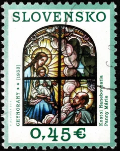 Slovakia Stamp Scott # 700 Used F-VF - 45 Cents Stained-Glass Christmas Issue - Picture 1 of 1