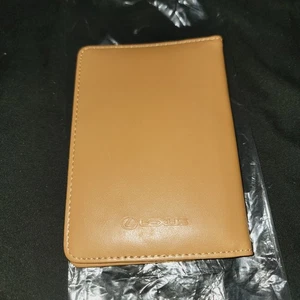 NEW OEM Genuine Lexus TAN Card Passport Wallet Holder Bifold Water Resistant - Picture 1 of 7