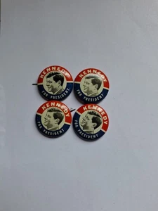 1960s JFK Kennedy Presidential Campaign Pinback Button Pin Vintage - Bild 1 von 3