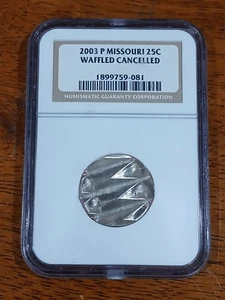 2003 P Missouri 25c Waffled Quarter Error NGC - Picture 1 of 4
