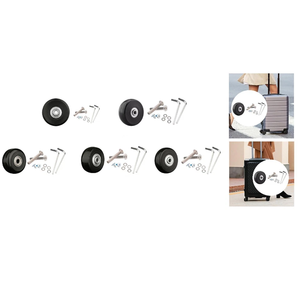 Roulette de valise pratique de remplacement de roue de bagage pour les - Photo 1/1