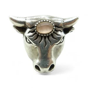 GUCCI Anillo Cabeza Toro Bosque Ira Talla 14 Plata 925 - Imagen 1 de 5