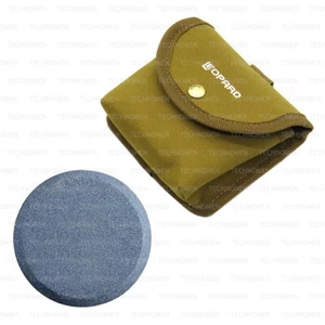 SHARP TOOLS CUTTING EDGE SHARPENING HONING TWO SIDED PUCK STONE WHETSTONE POUCH - Picture 1 of 6
