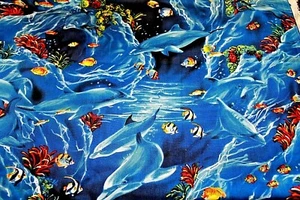 In Paradise by Hoffman California Fabric International Cotton Fabric BTY - Picture 1 of 2