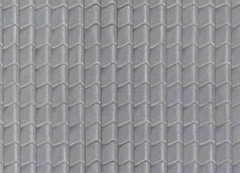 Graues Dach Pantile Papier Qualitätskarte A3 (29,7 cm x 43 cm) Maßstab 1:12 Puppenhaus