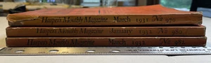 HARPER'S Lot March 1931 January 1932 March 1932 E3 Vintage Used See Photos - Picture 1 of 12