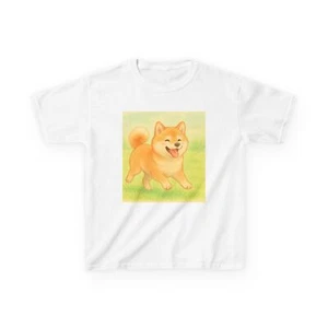 Shiba Inu Kids Tee, Cute Japanese Dog T-Shirt for Children, Puppy Lover Gift, - Picture 1 of 5