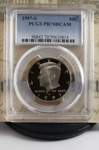 1997-S Kennedy Proof Half Dollar - PCGS PR70DCAM - schöne erstklassige Münze! 0814 - Bild 1 von 6