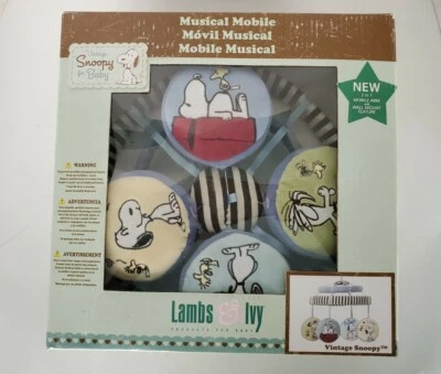 Lambs & Ivy Musical Mobile Vintage Snoopy 2009 Peanuts Plays Brahms' Lullaby Foto 1 de 4