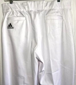 Adidas Men's Baseball Pants Diamond King 2.0 Color White Open Hem Zippered/ Snap - Picture 1 of 17