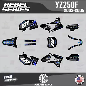 Kit de gráficos para Yamaha YZ250F (2003-2005) YZ 250F Rebel - AZUL - Imagen 1 de 6