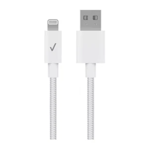 Verizon MFi-Certified Lightning To USB-A 10 Foot Braided Cable (CAB10LTOABWHT-A) - Picture 1 of 3