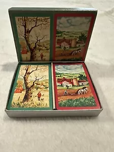 Whitman Farmer & Hunter Pinocchio Mazzi di carte da gioco USA - Foto 1 di 7