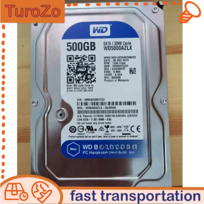 Western Digital Blue WD5000AZLX Internal 500GB 7200RPM 3.5" HDD Hard Disk Drive - Image 1 of 4
