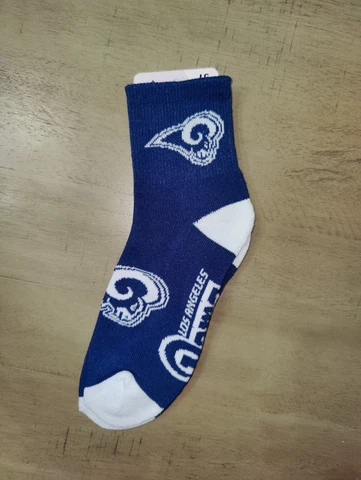 LA Los Angeles Rams Mens Primary Logo NFL Team 1/4 Length Socks Large Cover
