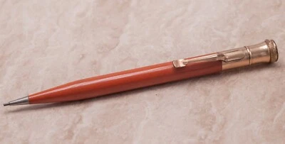 1920s - Wahl Eversharp Orange Mechanical Pencil GF Trim 5.25" x 0.4" - Image 1 of 4