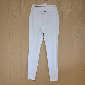 S Hue White Jeggings Skinny Fit Faux Button Stretch 28" Waist Low Rise - Picture 1 of 6
