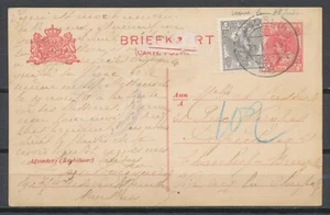 5c BRIEFKAART + 10c BIJFR. AANGETEKEND MAASSLUIS 21.VI.1918 (CENSUUR) BRUXELLES - Imagen 1 de 2